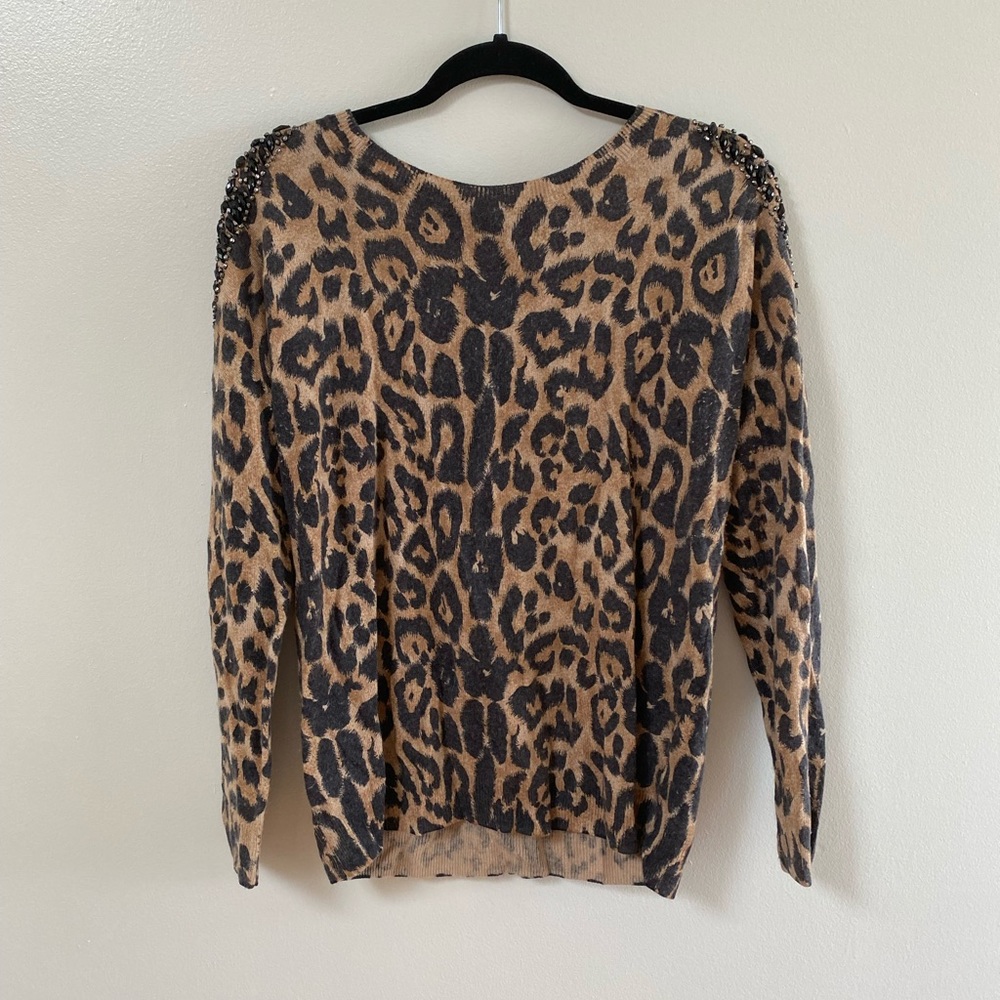 Animal print sweater, barely worn, INC
